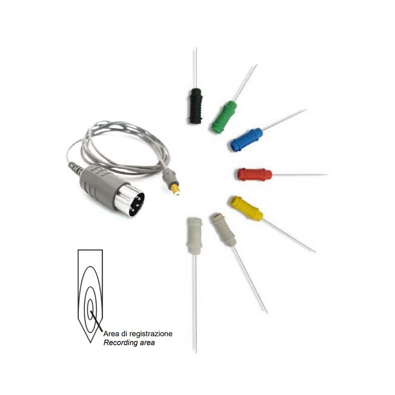 AGHI CONCENTRICI PER EMG  L25MM Ø 0,45MM NERO