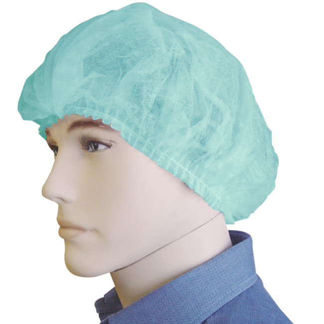 CUFFIA ROTONDA VERDE CON ELASTICO A FISARMONICA