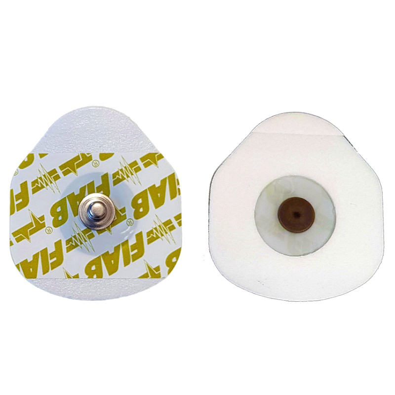 ELETTRODI MONOUSO PREGELLATI GEL SOLIDO - DIAMETRO 40MM OVALE CONNESSIONE A BOTTONE