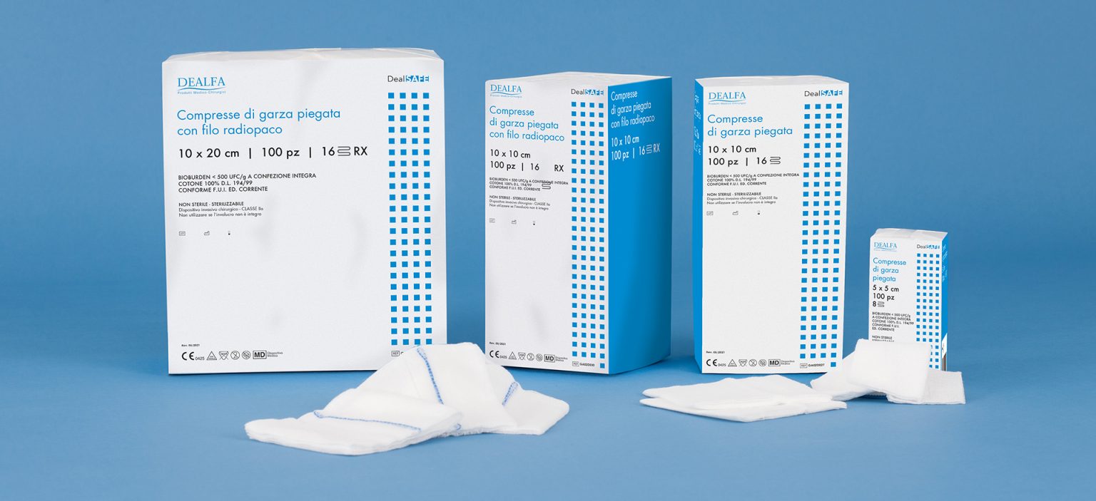 GARZA PIEGATA NON STERILE 16 STRATI 5 x 5CM