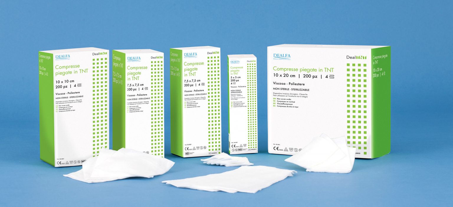 GARZA PIEGATA TNT NON STERILE 4 STRATI 5 x 5CM