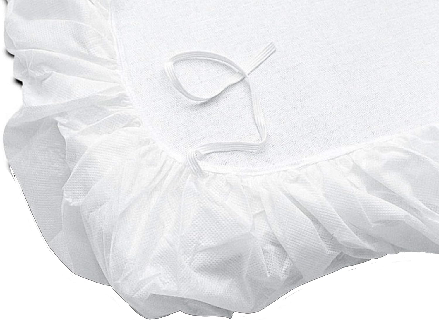 LENZUOLO MONOUSO IN TNT CON ANG.ELASTICI  90 x 210CM 20GR BIANCO 