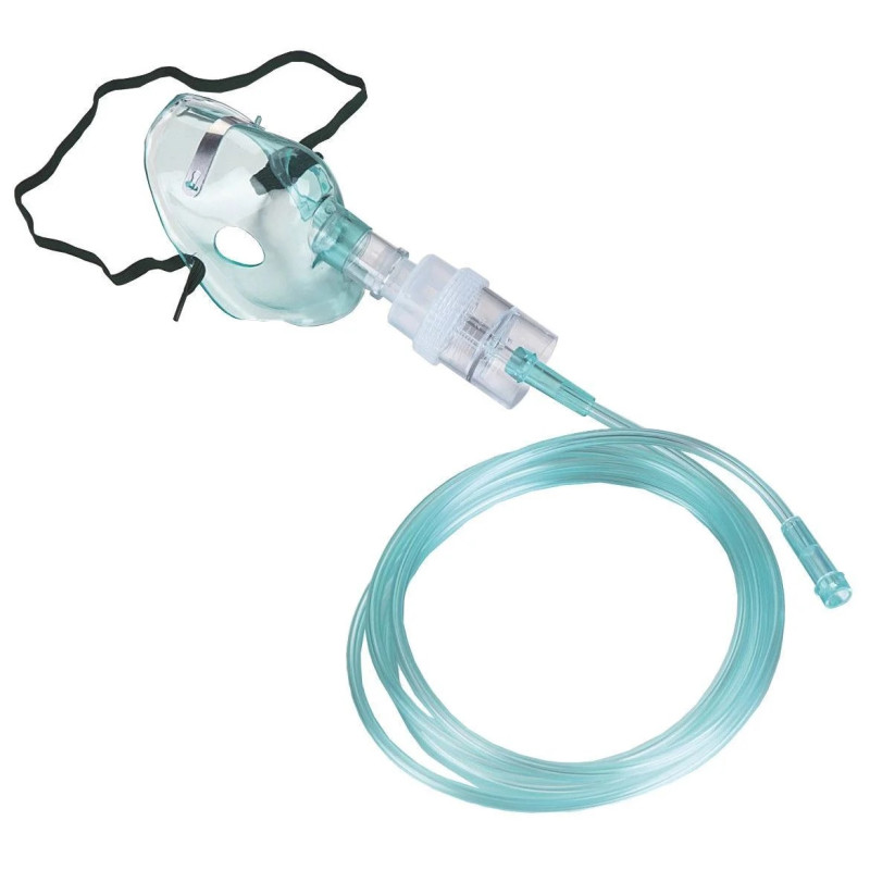 MASCHERA AEROSOL MORBIDA ADULTI CON AMPOLLA E TUBO 