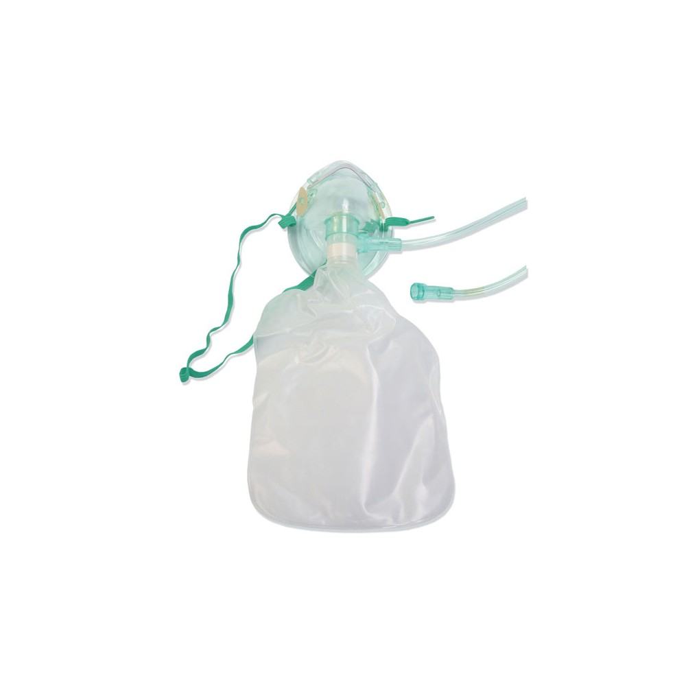 MASCHERA OSSIGENO MORBIDA ADULTI CON TUBO E RESERVOIR 