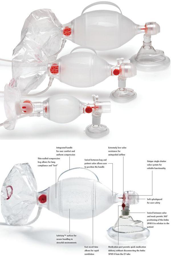 PALLONE RIANIMAZIONE AMBU SPUR II NEONATALE CON MASCHERINA N.0