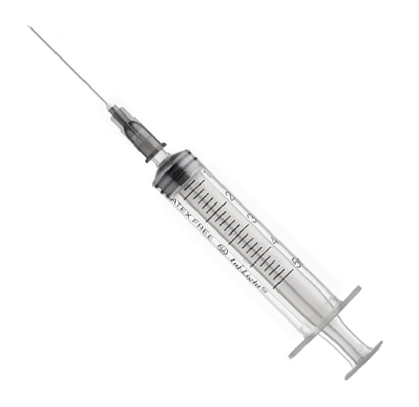 SIRINGHE CONO LUER CENTRALE 10ML CON AGO 22G x 32MM 