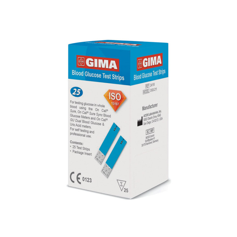 STRISCE GLUCOSIO - CONFEZIONE DA 25 PZ